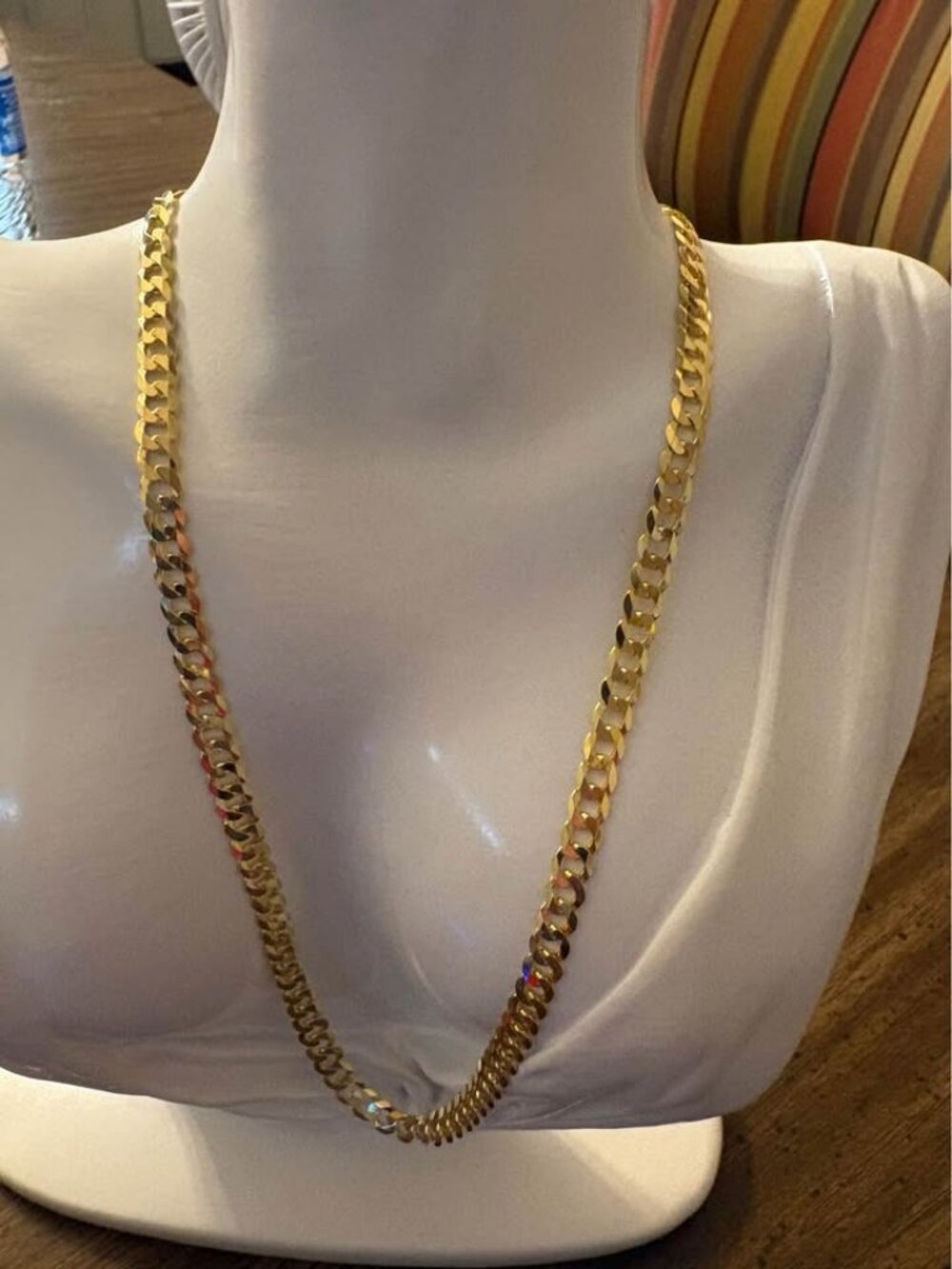 18 Inch Cuban 925 Gold-Over Sterling Silver 15 grams 5.6mm